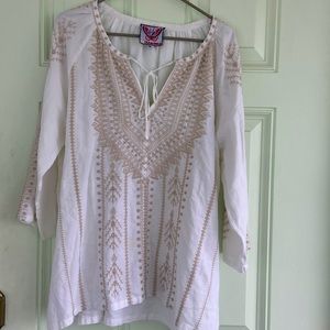 Johnny Was EUC shirt XL